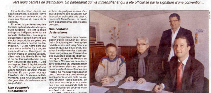 Brive Gel achemine les surgelés des Restos du cœur